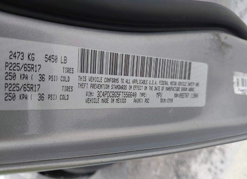 Photo 9 of 2015 Dodge Journey SXT (VIN 3C4PDCBG5FT556640)