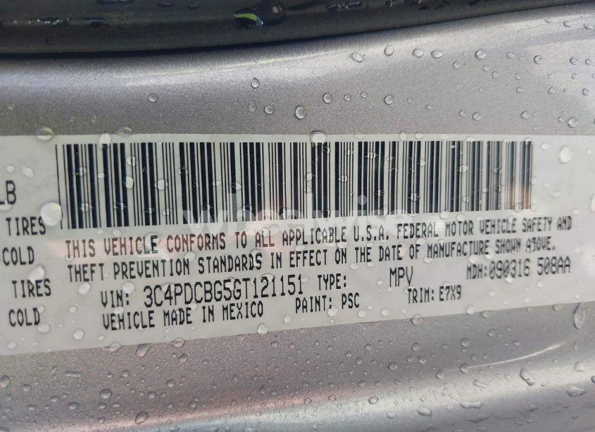 Photo 9 of 2016 Dodge Journey SXT (VIN 3C4PDCBG5GT121151)