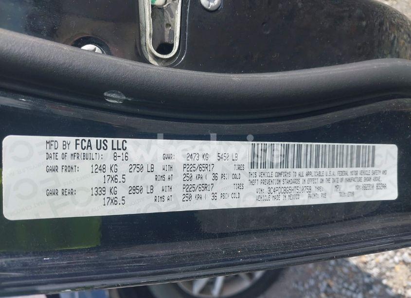 Photo 9 of 2017 Dodge Journey SXT (VIN 3C4PDCBG5HT510759)