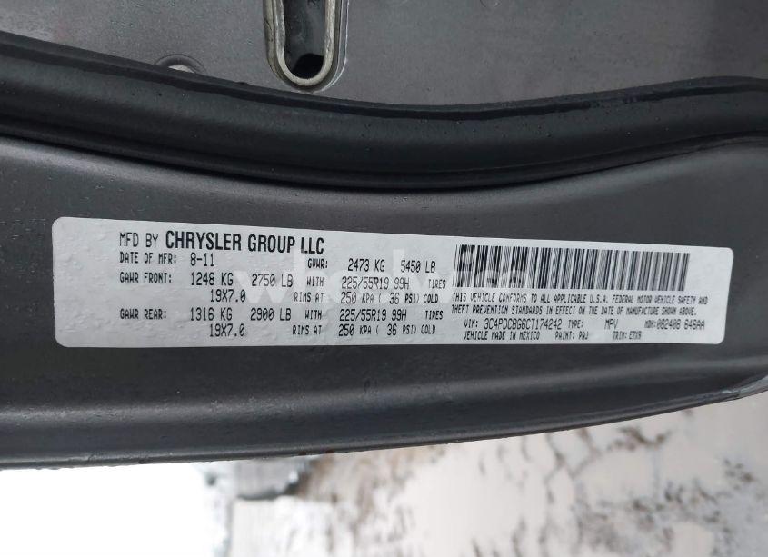 Photo 9 of 2012 Dodge Journey SXT (VIN 3C4PDCBG6CT174242)