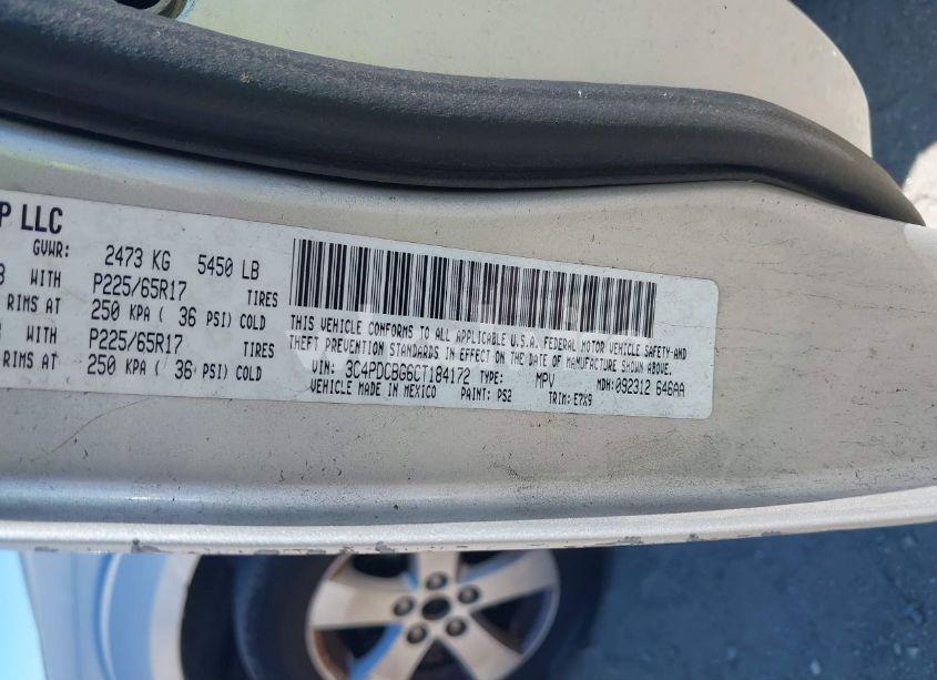 Photo 9 of 2012 Dodge Journey SXT (VIN 3C4PDCBG6CT184172)