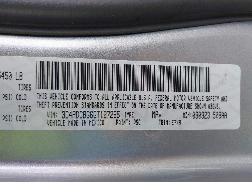 Photo 9 of 2016 Dodge Journey SXT (VIN 3C4PDCBG6GT127265)