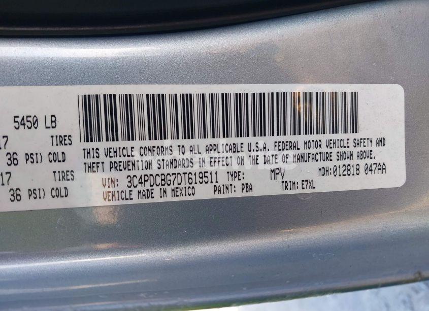 Photo 9 of 2013 Dodge Journey SXT (VIN 3C4PDCBG7DT619511)