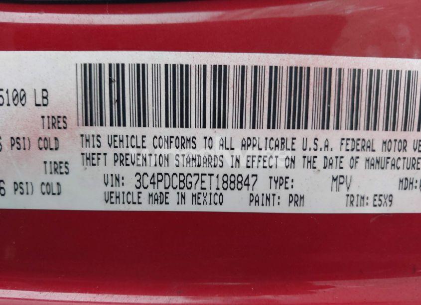 Photo 9 of 2014 Dodge Journey SXT (VIN 3C4PDCBG7ET188847)