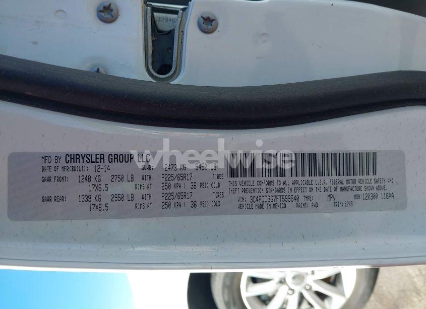 Photo 9 of 2015 Dodge Journey SXT (VIN 3C4PDCBG7FT599540)