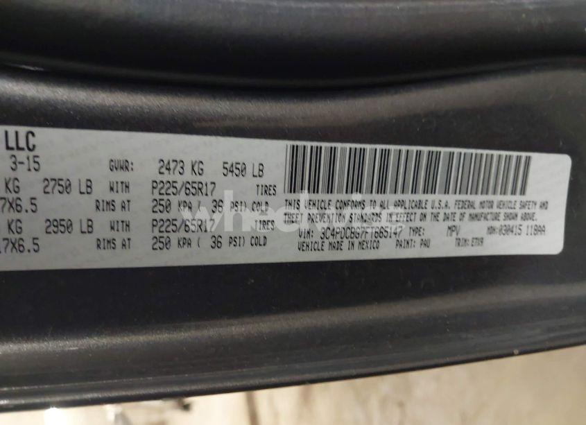 Photo 9 of 2015 Dodge Journey SXT (VIN 3C4PDCBG7FT665147)