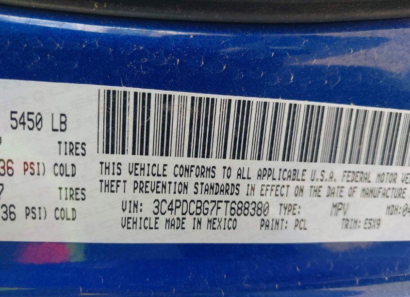 Photo 9 of 2015 Dodge Journey SXT (VIN 3C4PDCBG7FT688380)