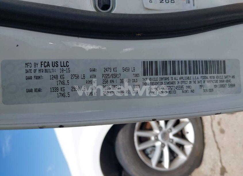 Photo 9 of 2016 Dodge Journey SXT (VIN 3C4PDCBG7GT145595)