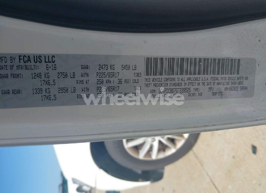 Photo 9 of 2016 Dodge Journey SXT (VIN 3C4PDCBG7GT228525)