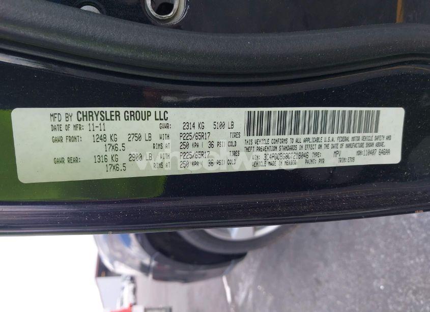 Photo 9 of 2012 Dodge Journey SXT (VIN 3C4PDCBG8CT218046)