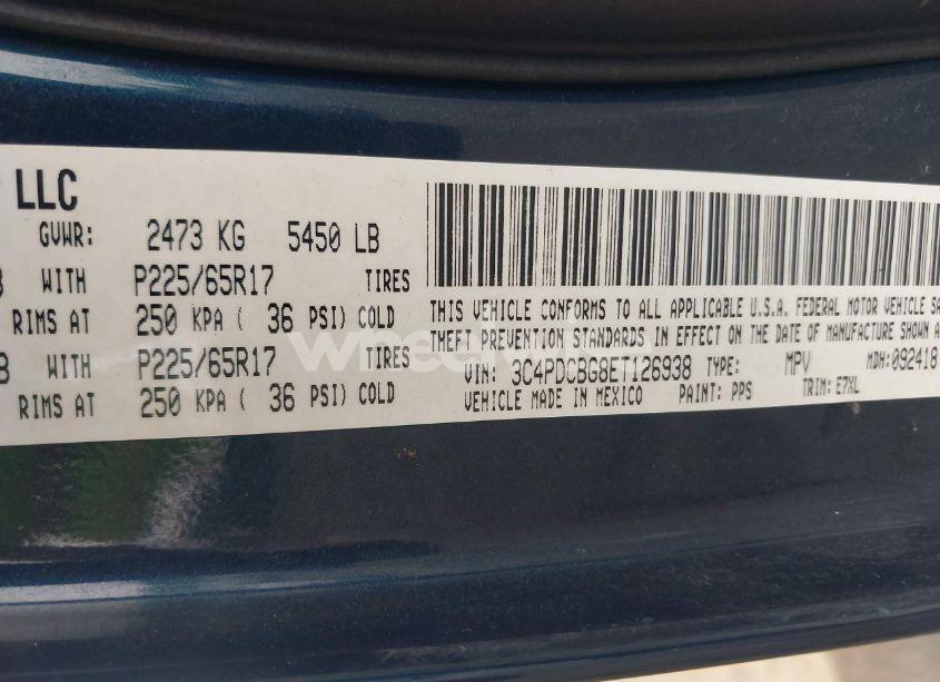 Photo 9 of 2014 Dodge Journey SXT (VIN 3C4PDCBG8ET126938)