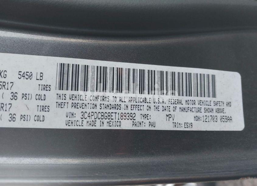 Photo 9 of 2014 Dodge Journey SXT (VIN 3C4PDCBG8ET189392)