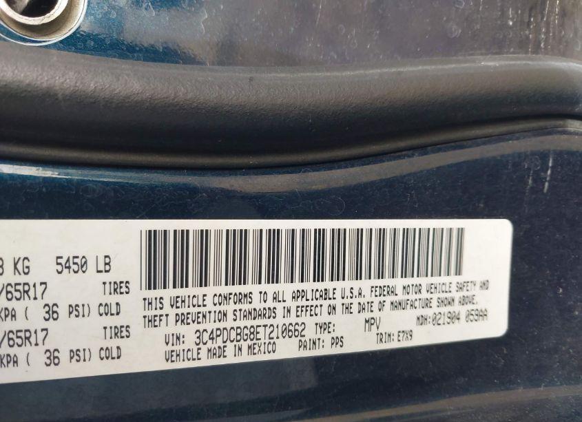 Photo 9 of 2014 Dodge Journey SXT (VIN 3C4PDCBG8ET210662)