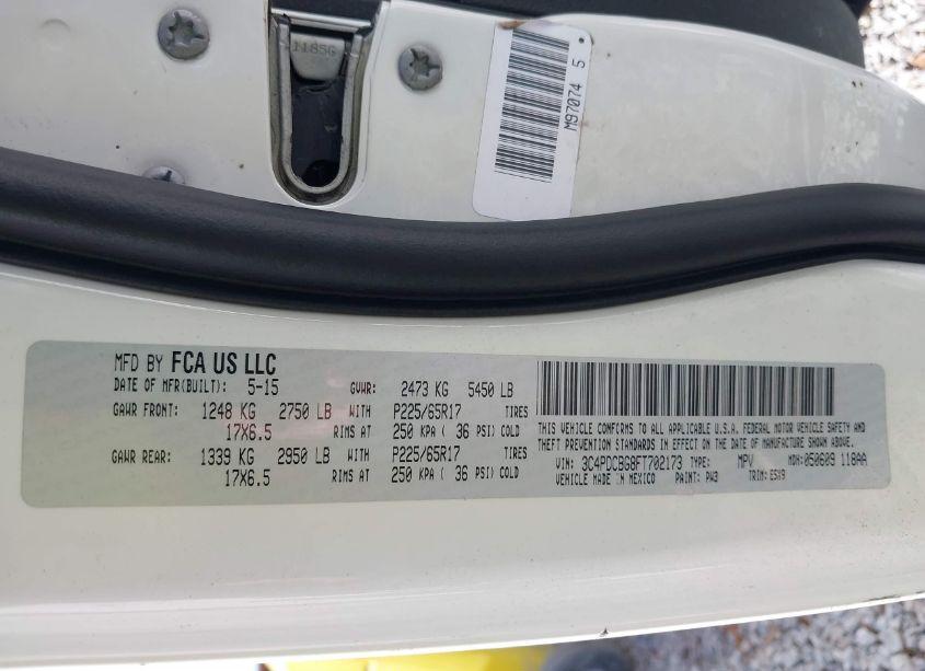 Photo 9 of 2015 Dodge Journey SXT (VIN 3C4PDCBG8FT702173)