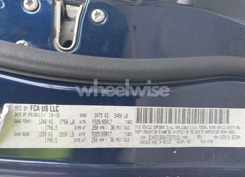 Photo 9 of 2017 Dodge Journey SXT (VIN 3C4PDCBG8HT537213)