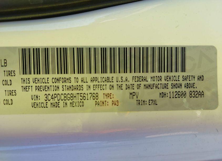 Photo 9 of 2017 Dodge Journey SXT (VIN 3C4PDCBG8HT561768)