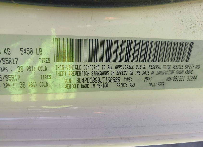 Photo 9 of 2018 Dodge Journey SXT (VIN 3C4PDCBG8JT166995)