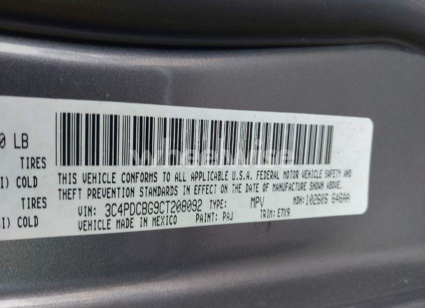 Photo 9 of 2012 Dodge Journey SXT (VIN 3C4PDCBG9CT208092)