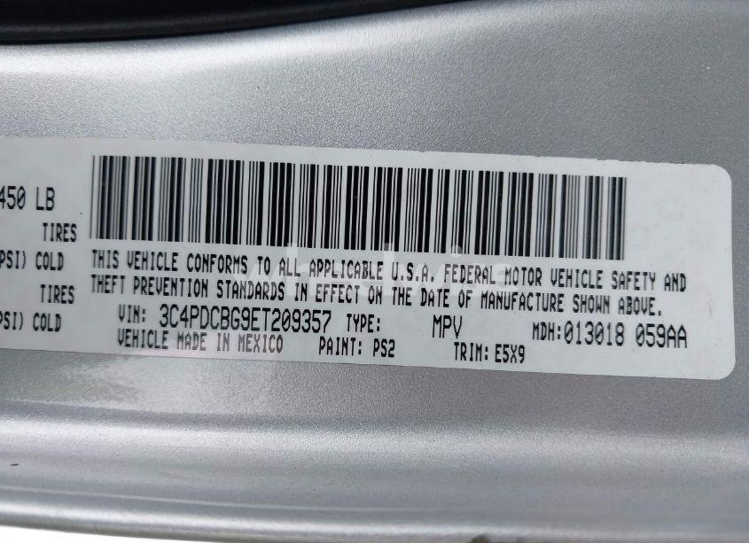 Photo 9 of 2014 Dodge Journey SXT (VIN 3C4PDCBG9ET209357)