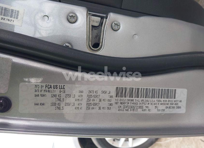 Photo 9 of 2016 Dodge Journey SXT (VIN 3C4PDCBG9GT218935)