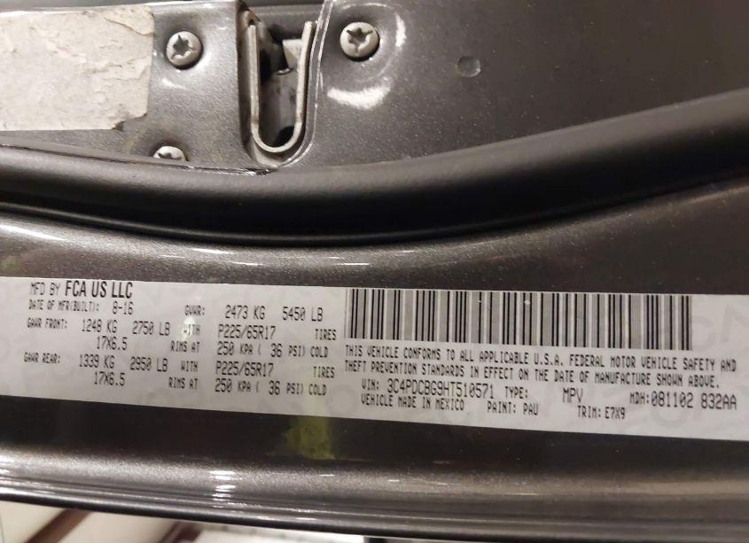 Photo 9 of 2017 Dodge Journey SXT (VIN 3C4PDCBG9HT510571)