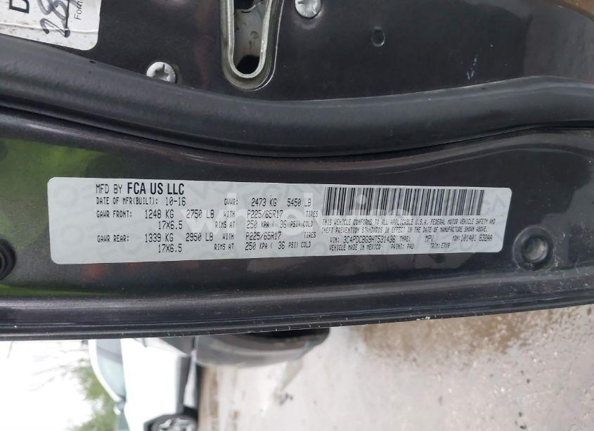 Photo 9 of 2017 Dodge Journey SXT (VIN 3C4PDCBG9HT531436)