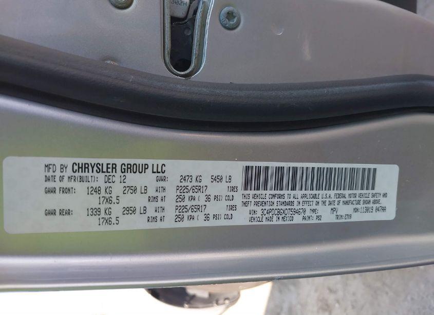 Photo 9 of 2013 Dodge Journey SXT (VIN 3C4PDCBGXDT594670)