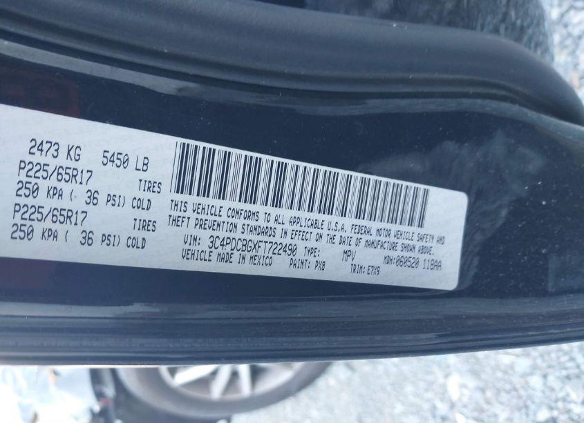 Photo 9 of 2015 Dodge Journey SXT (VIN 3C4PDCBGXFT722490)