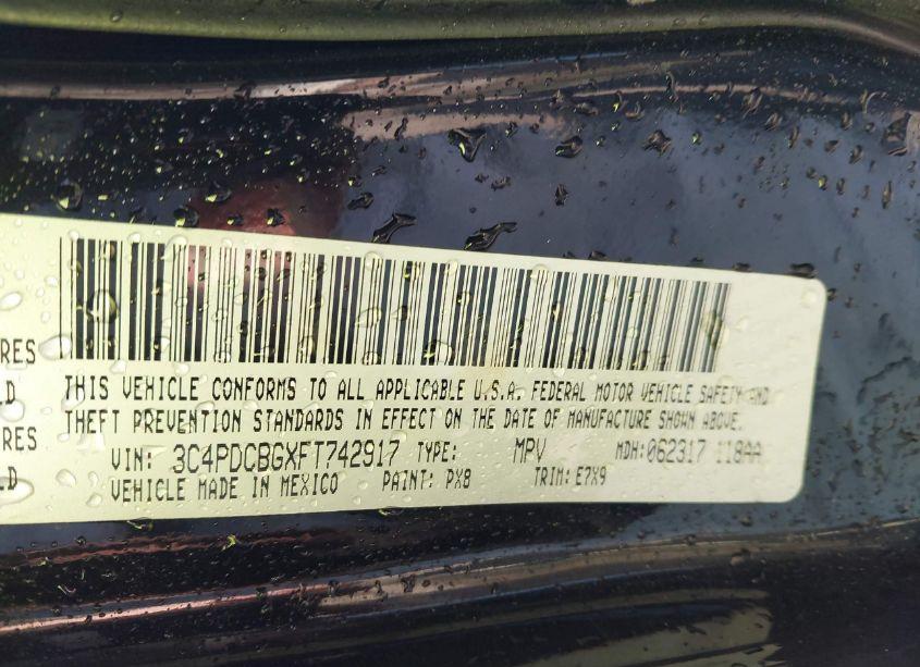 Photo 9 of 2015 Dodge Journey SXT (VIN 3C4PDCBGXFT742917)