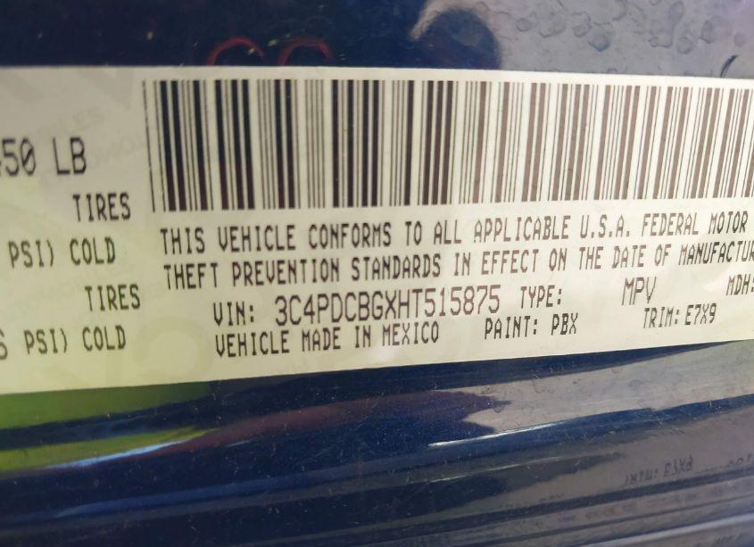 Photo 9 of 2017 Dodge Journey SXT (VIN 3C4PDCBGXHT515875)