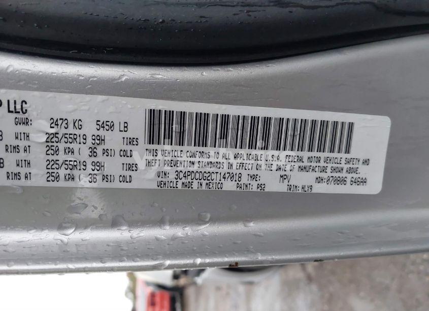 Photo 9 of 2012 Dodge Journey CREW (VIN 3C4PDCDG2CT147018)