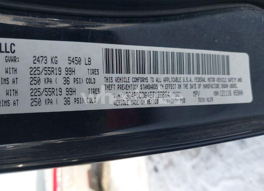 Photo 9 of 2014 Dodge Journey LIMITED (VIN 3C4PDCDG4ET186664)