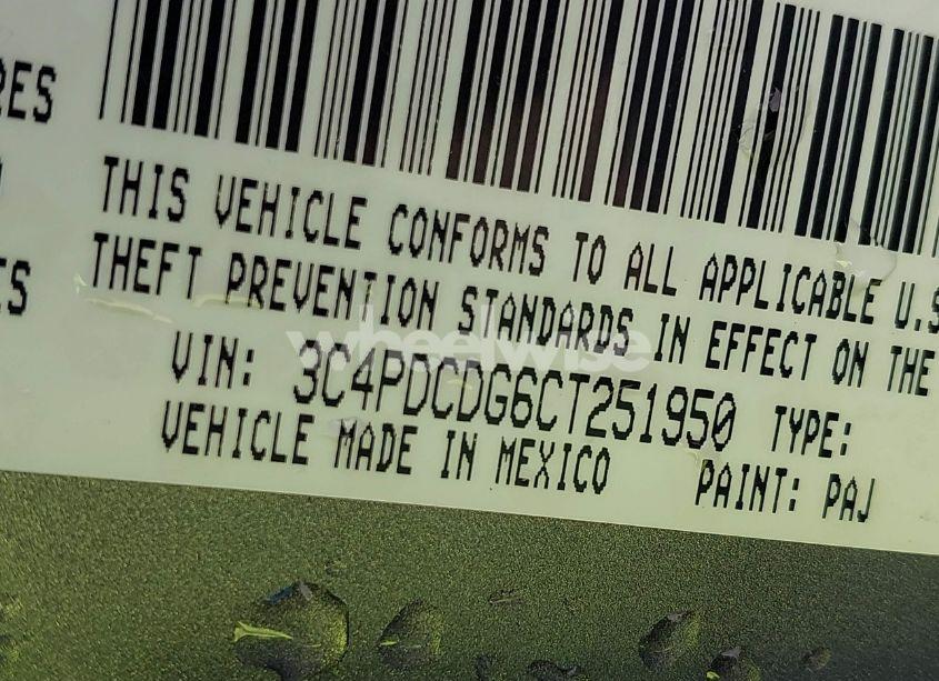 Photo 9 of 2012 Dodge Journey CREW (VIN 3C4PDCDG6CT251950)