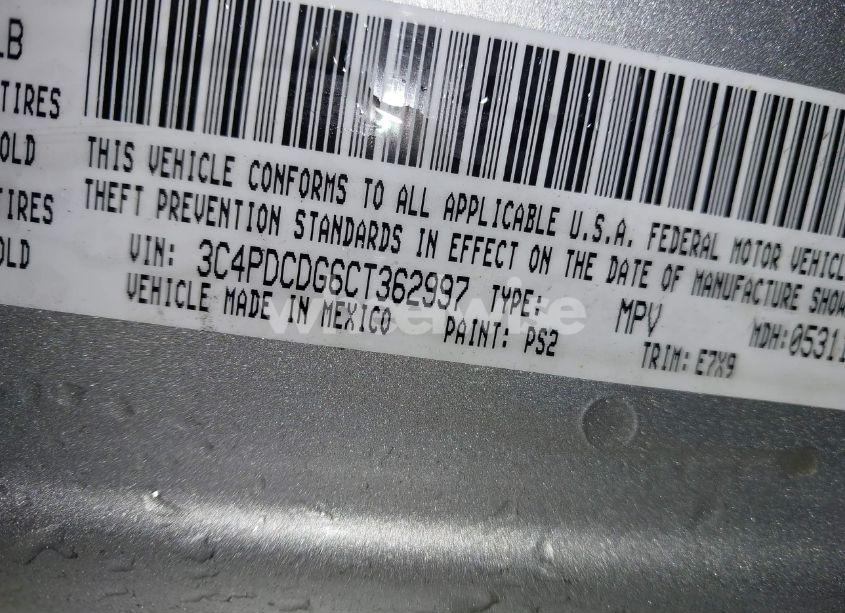 Photo 9 of 2012 Dodge Journey CREW (VIN 3C4PDCDG6CT362997)