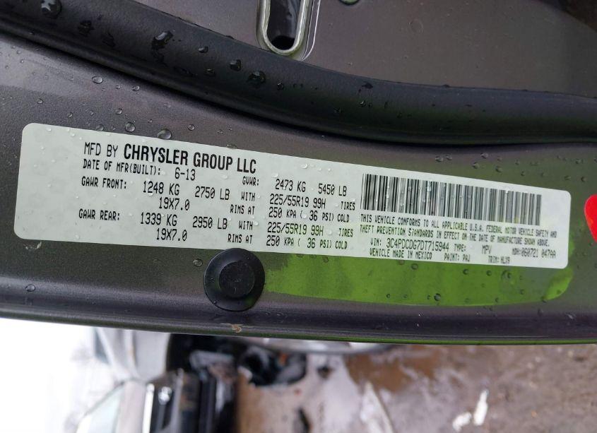 Photo 9 of 2013 Dodge Journey CREW (VIN 3C4PDCDG7DT715944)