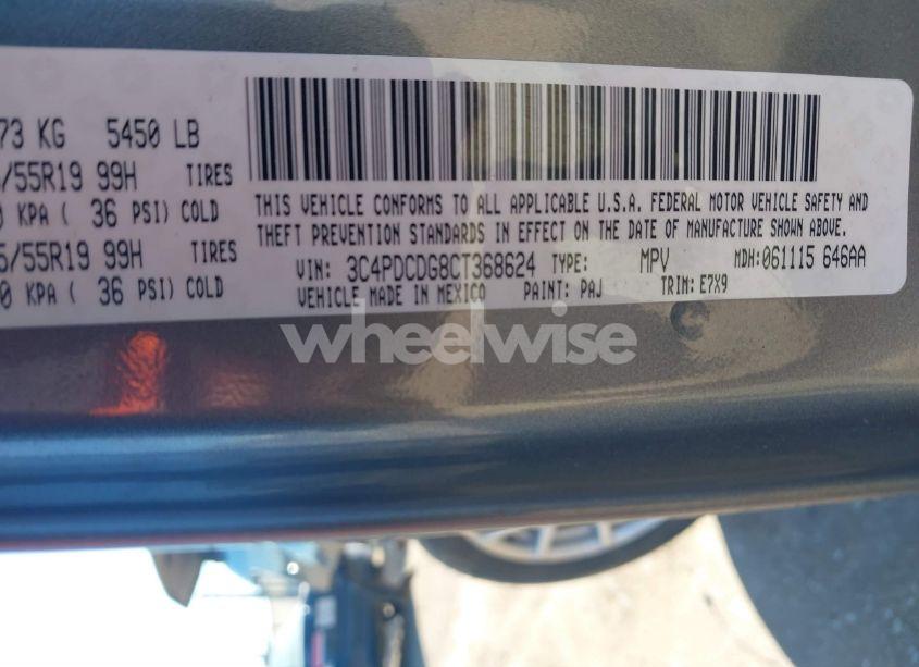 Photo 9 of 2012 Dodge Journey CREW (VIN 3C4PDCDG8CT368624)