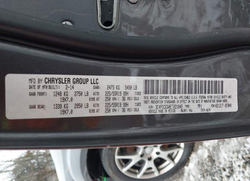 Photo 9 of 2014 Dodge Journey R/T (VIN 3C4PDCEG0ET221845)