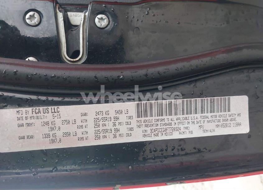 Photo 9 of 2015 Dodge Journey R/T (VIN 3C4PDCEG0FT720324)