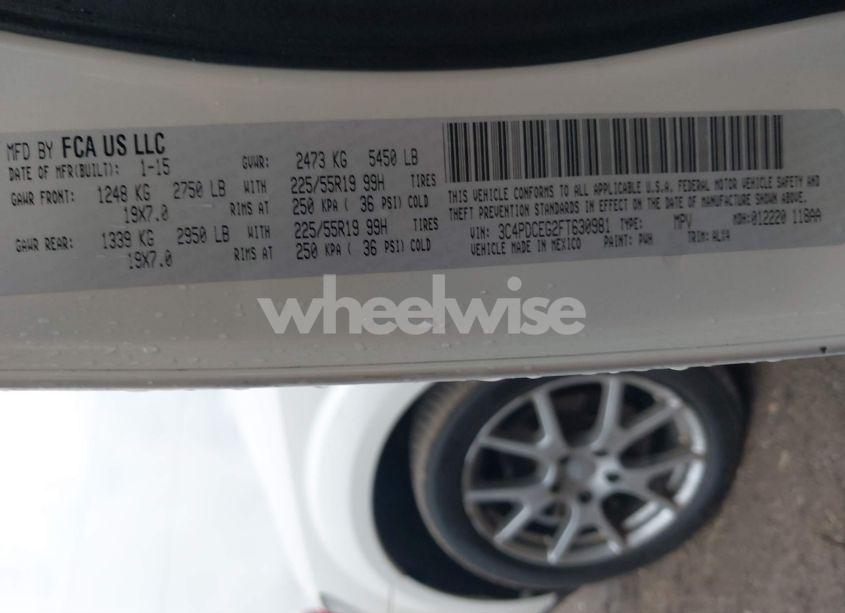 Photo 9 of 2015 Dodge Journey R/T (VIN 3C4PDCEG2FT630981)