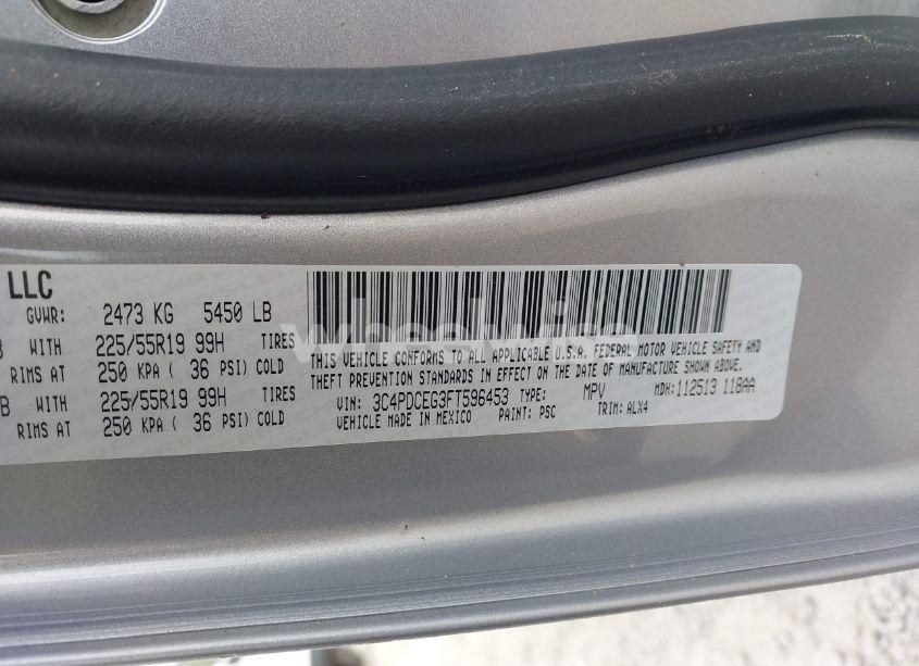 Photo 9 of 2015 Dodge Journey R/T (VIN 3C4PDCEG3FT596453)