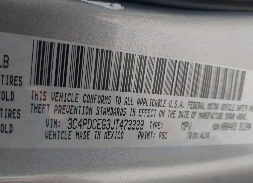 Photo 9 of 2018 Dodge Journey GT (VIN 3C4PDCEG3JT473339)