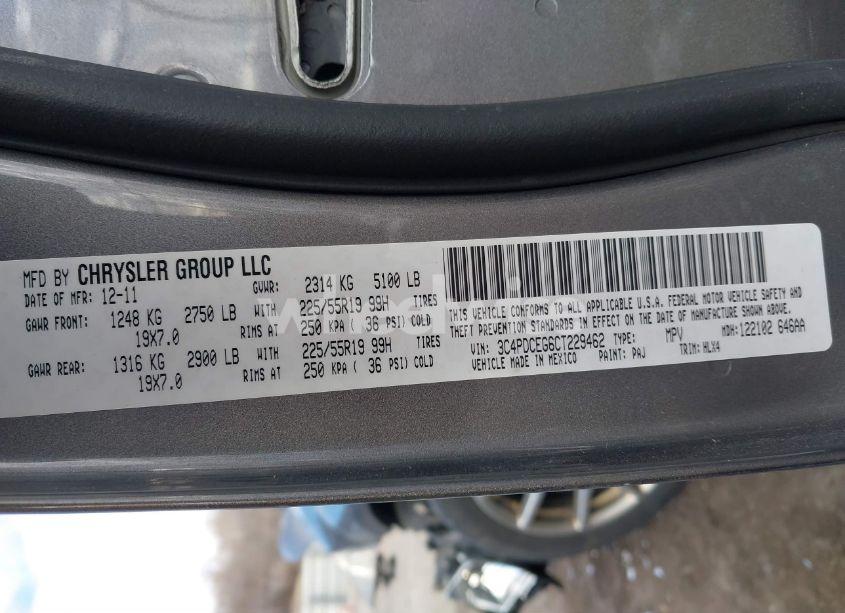 Photo 9 of 2012 Dodge Journey R/T (VIN 3C4PDCEG6CT229462)