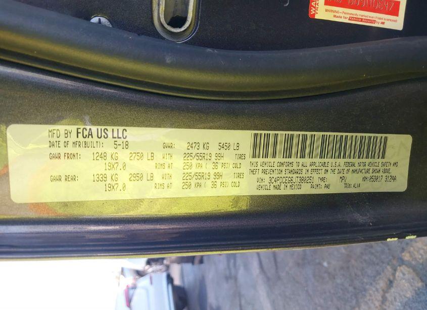 Photo 9 of 2018 Dodge Journey GT (VIN 3C4PDCEG6JT380251)