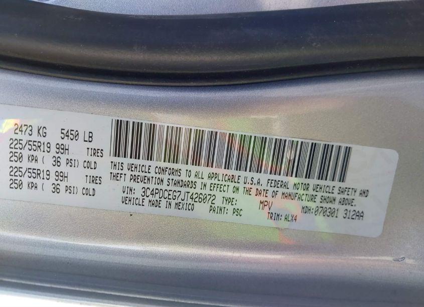 Photo 9 of 2018 Dodge Journey GT (VIN 3C4PDCEG7JT426072)