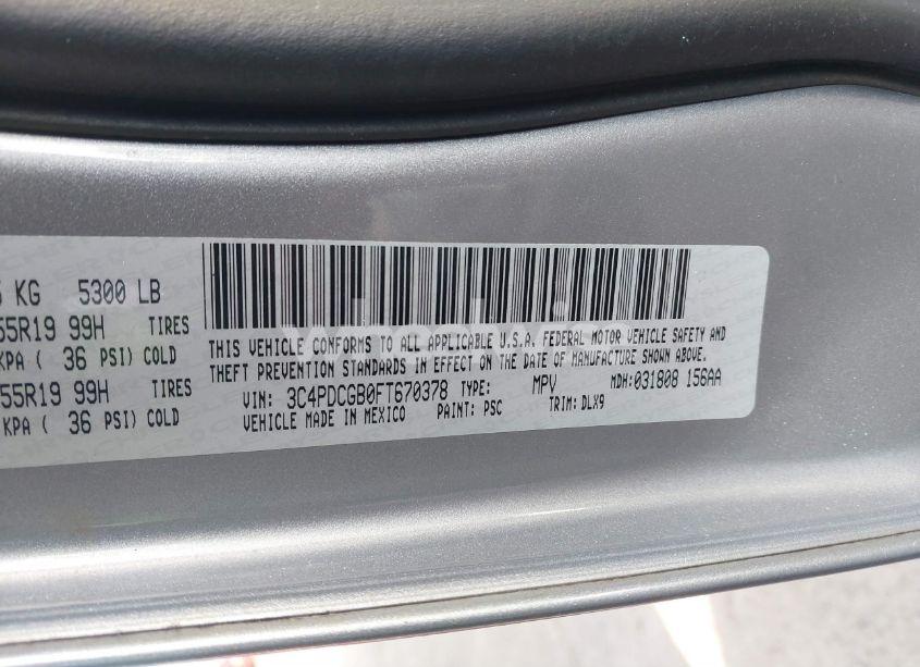 Photo 9 of 2015 Dodge Journey CROSSROAD (VIN 3C4PDCGB0FT670378)