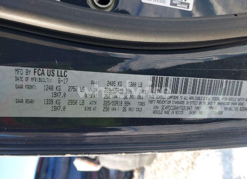 Photo 9 of 2017 Dodge Journey CROSSROAD (VIN 3C4PDCGB0HT691847)