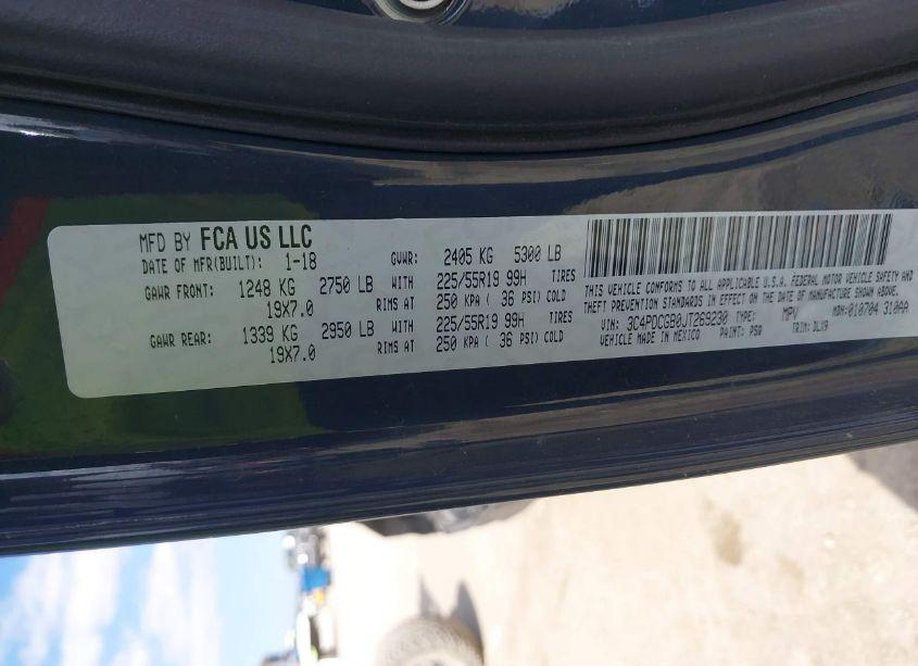 Photo 9 of 2018 Dodge Journey CROSSROAD (VIN 3C4PDCGB0JT269230)