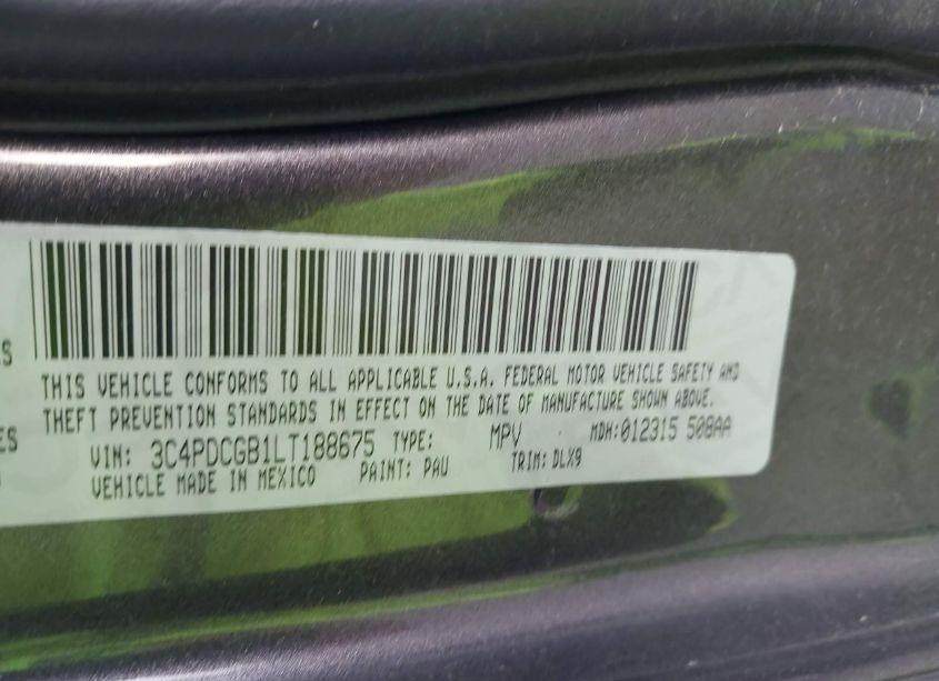 Photo 9 of 2020 Dodge Journey CROSSROAD (VIN 3C4PDCGB1LT188675)