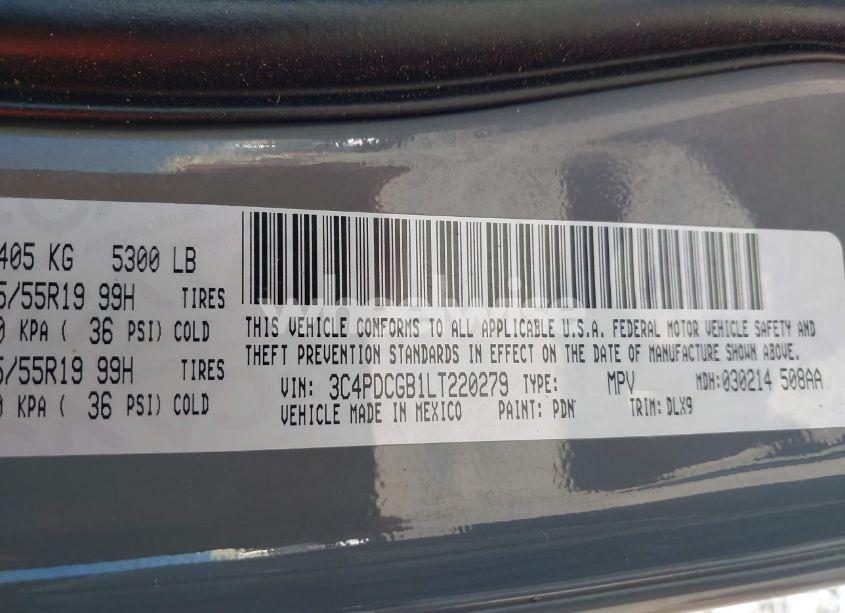 Photo 9 of 2020 Dodge Journey CROSSROAD (VIN 3C4PDCGB1LT220279)