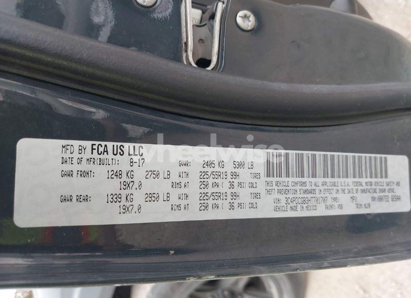 Photo 9 of 2017 Dodge Journey CROSSROAD PLUS (VIN 3C4PDCGB3HT701707)